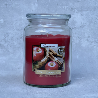 Bispol Vonná svíčka ve skle s vůni jablka a skořice